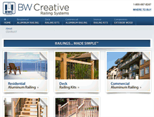 Tablet Screenshot of bwcreativerailings.com